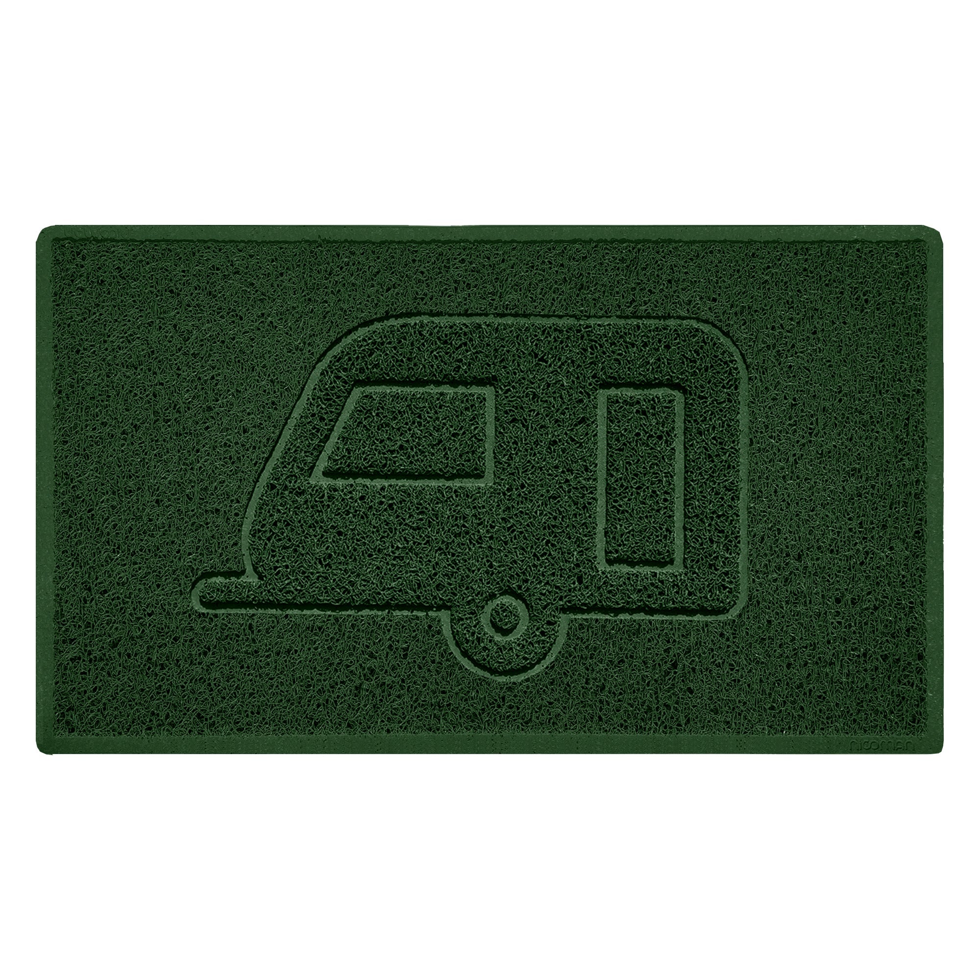 Caravan Embossed Spaghetti Doormat Green 75cm x 44cm Yes (Suitable for Indoors)