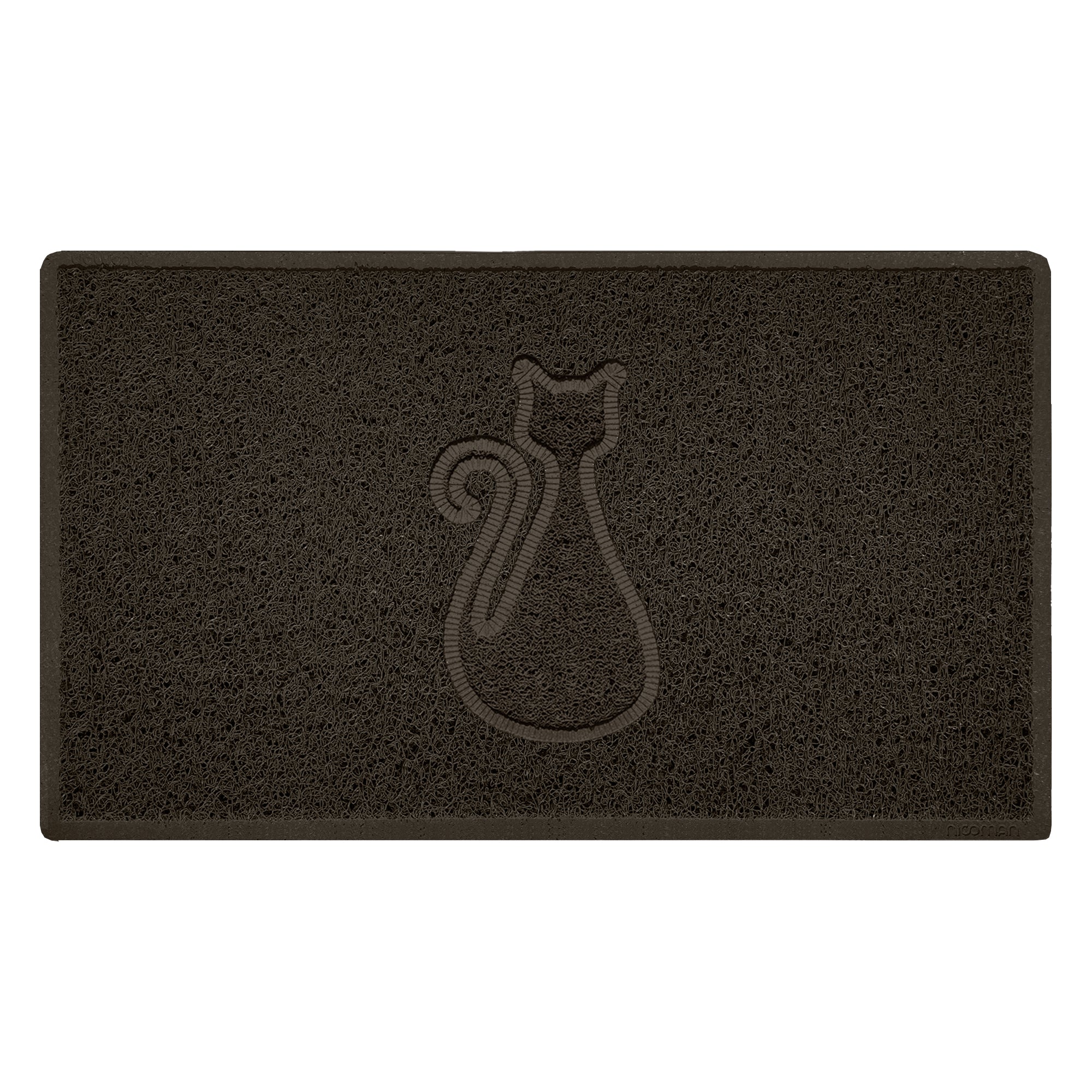 Embossed Spaghetti Outdoor Doormat - Brown 75cm x 44cm Cat