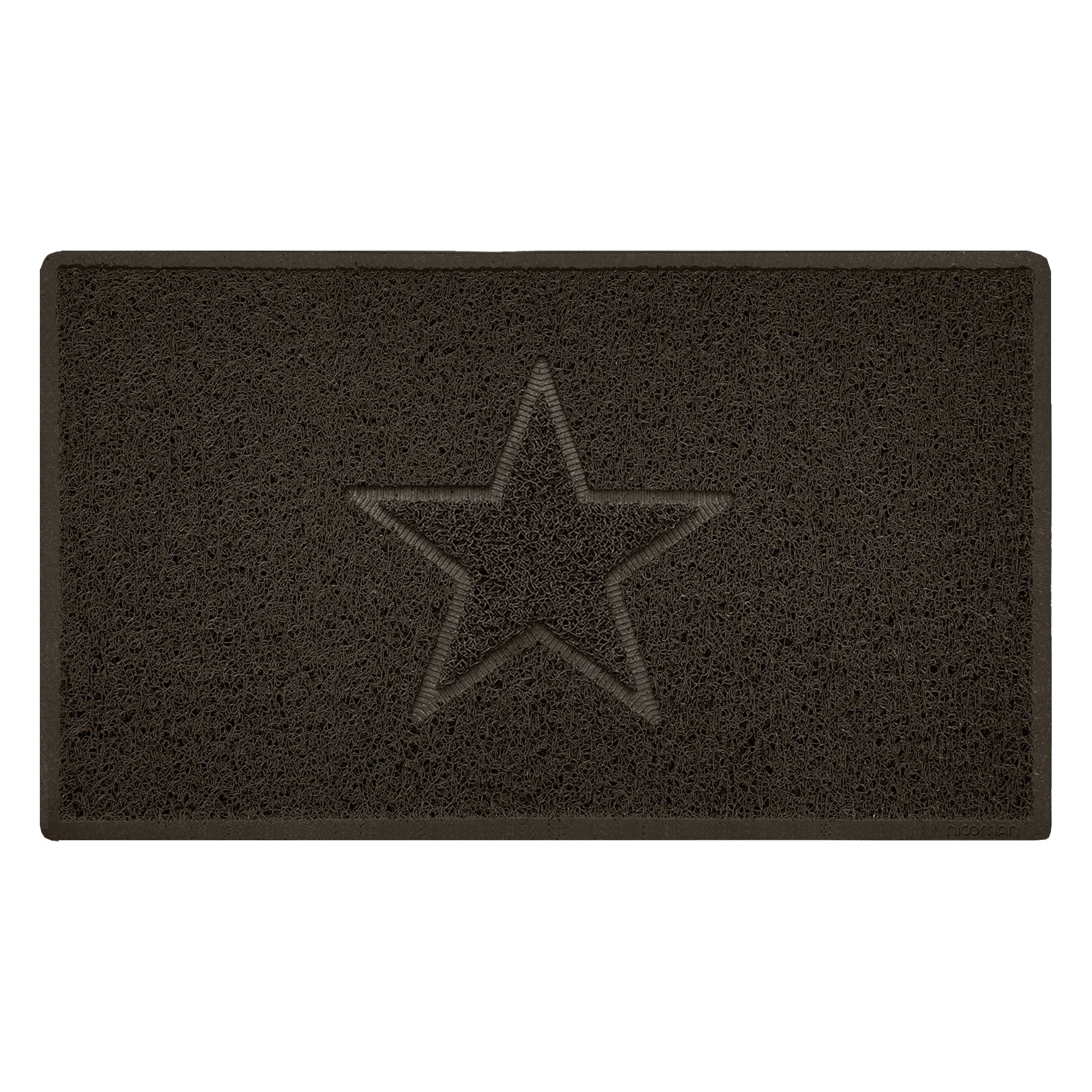 Embossed Spaghetti Outdoor Doormat - Brown 75cm x 44cm Star
