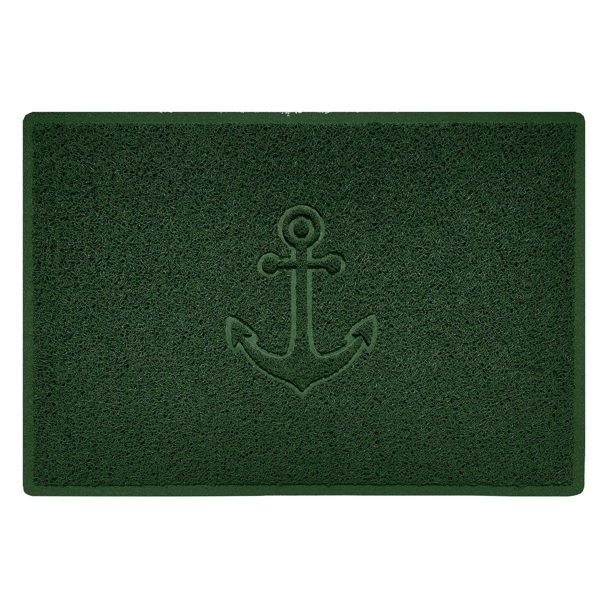 "Anchors Away" Grey Spaghetti Door Mat Green 90cm x 60cm Yes (Suitable for Indoors)