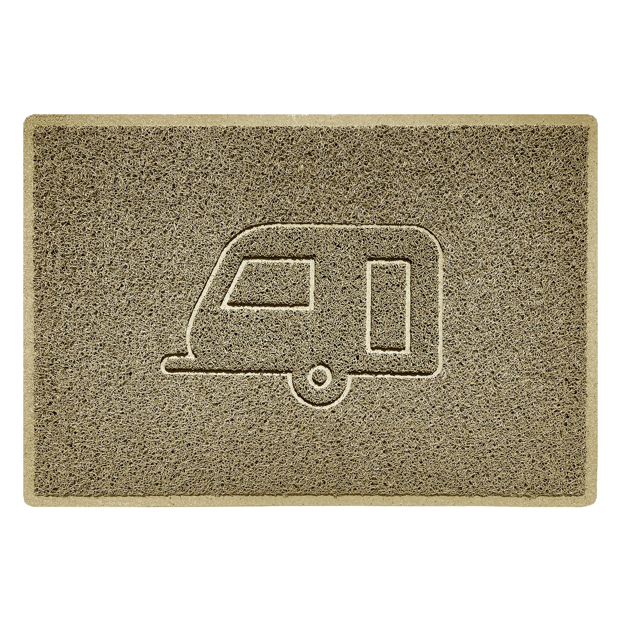 Caravan Embossed Spaghetti Doormat Beige 90cm x 60cm Yes (Suitable for Indoors)