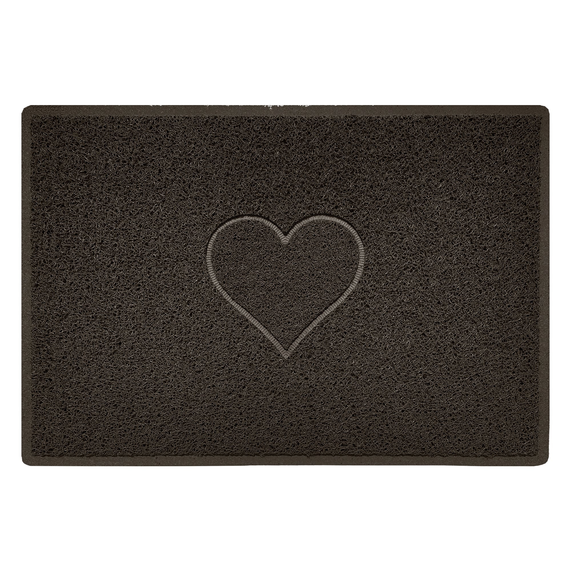 Embossed Spaghetti Outdoor Doormat - Brown 90cm x 60cm Heart