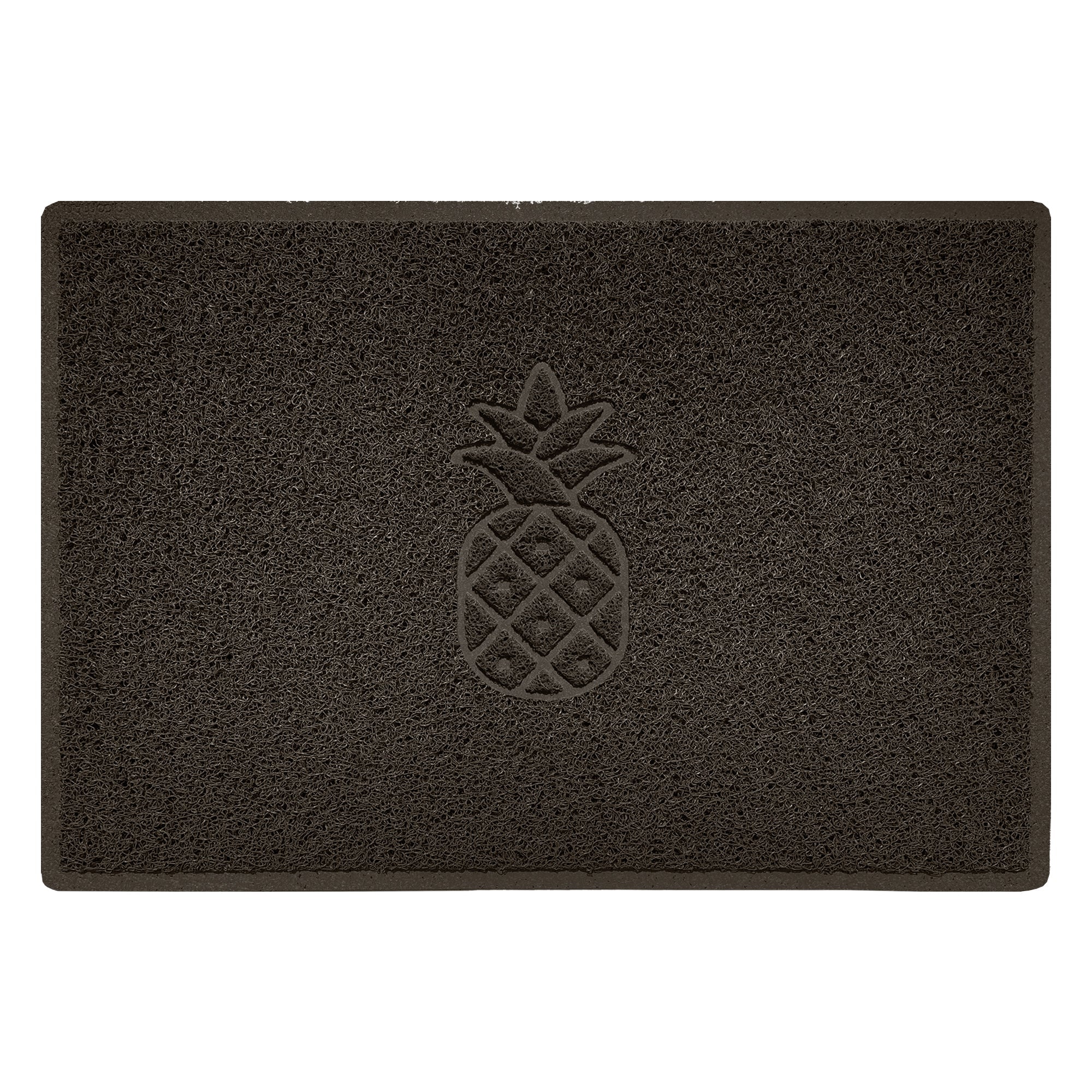 Embossed Spaghetti Outdoor Doormat - Brown 90cm x 60cm Pineapple