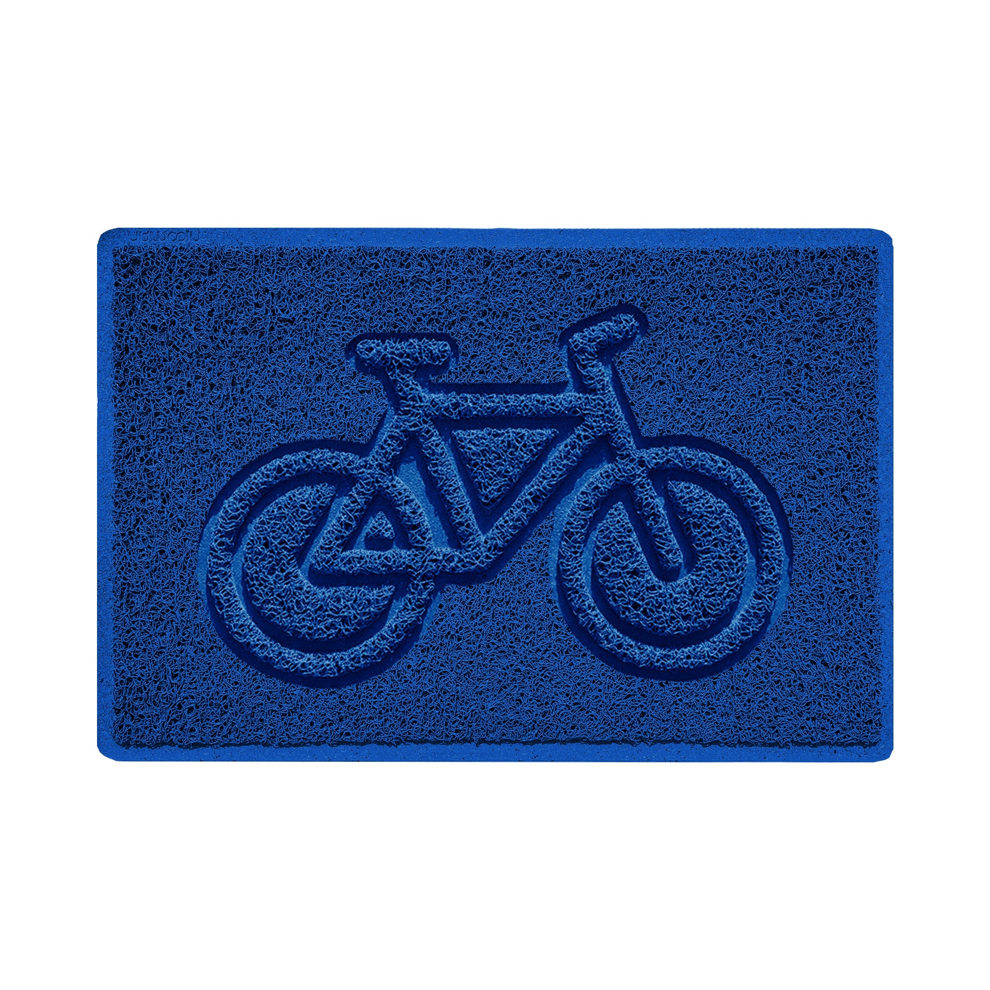 Cycle Embossed Spaghetti Doormat 60cm x 40cm Blue Yes (Suitable for Indoors)