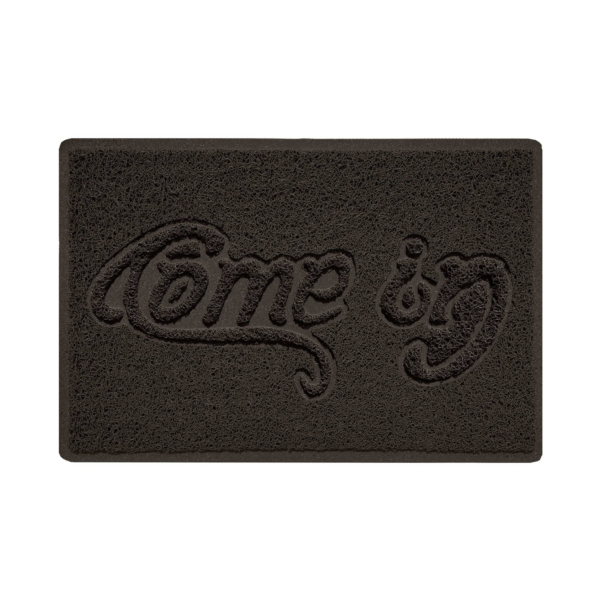 Come In Embossed Spaghetti Doormat 60cm x 40cm Brown
