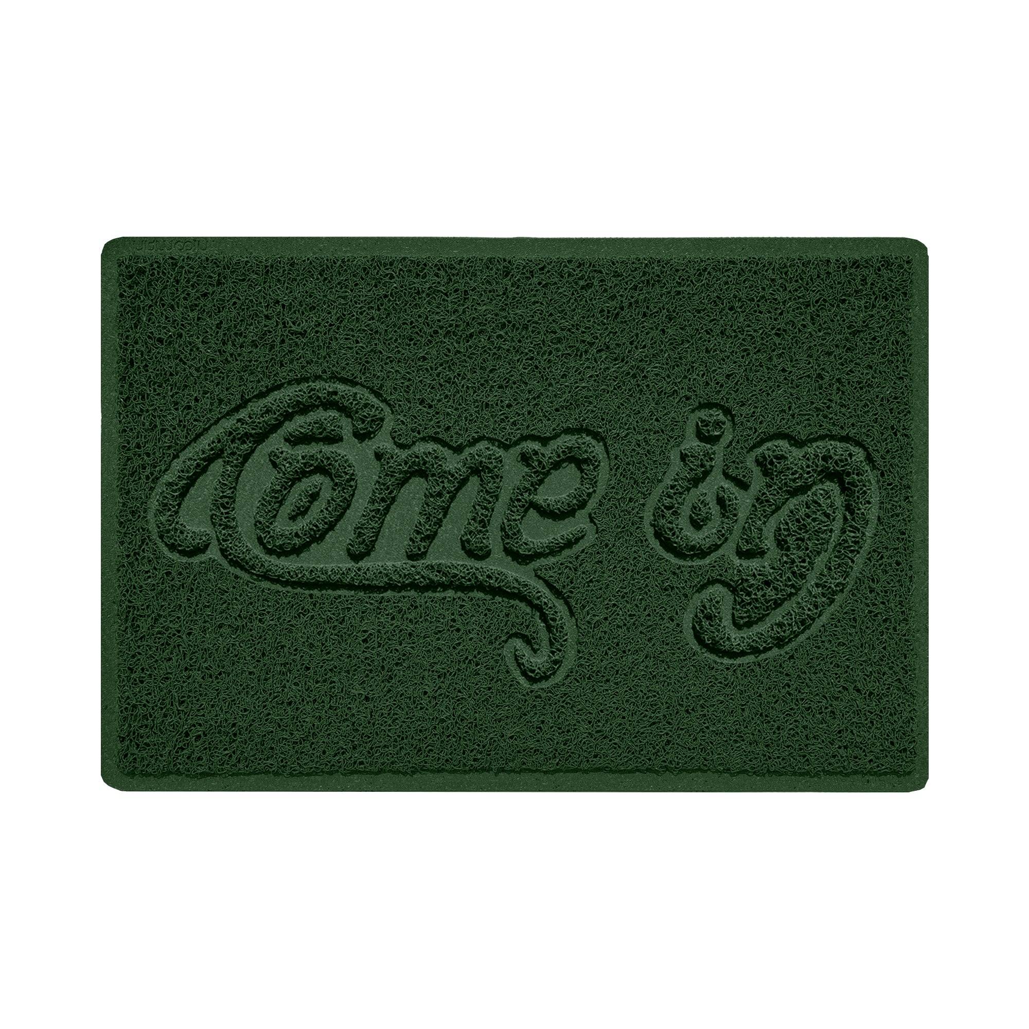 Come In Embossed Spaghetti Doormat 60cm x 40cm Green Yes (Suitable for Indoors)