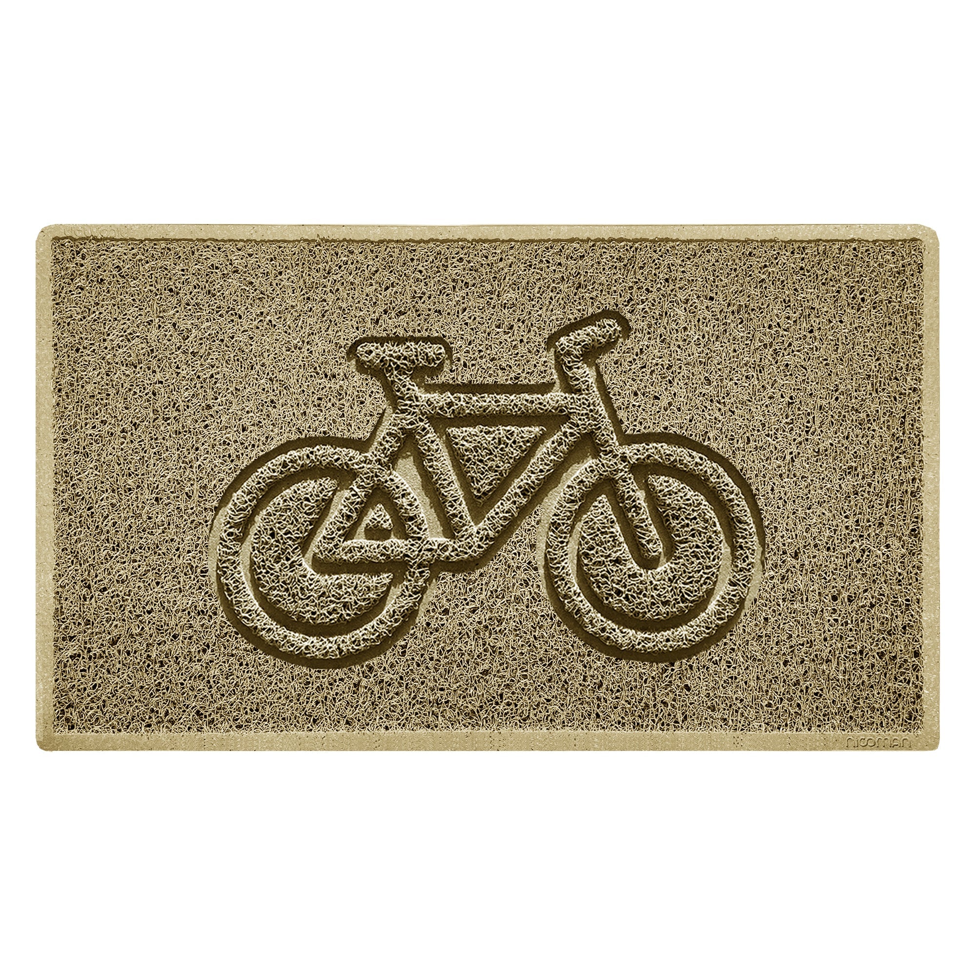 Cycle Embossed Spaghetti Doormat 75cm x 44cm Beige Yes (Suitable for Indoors)