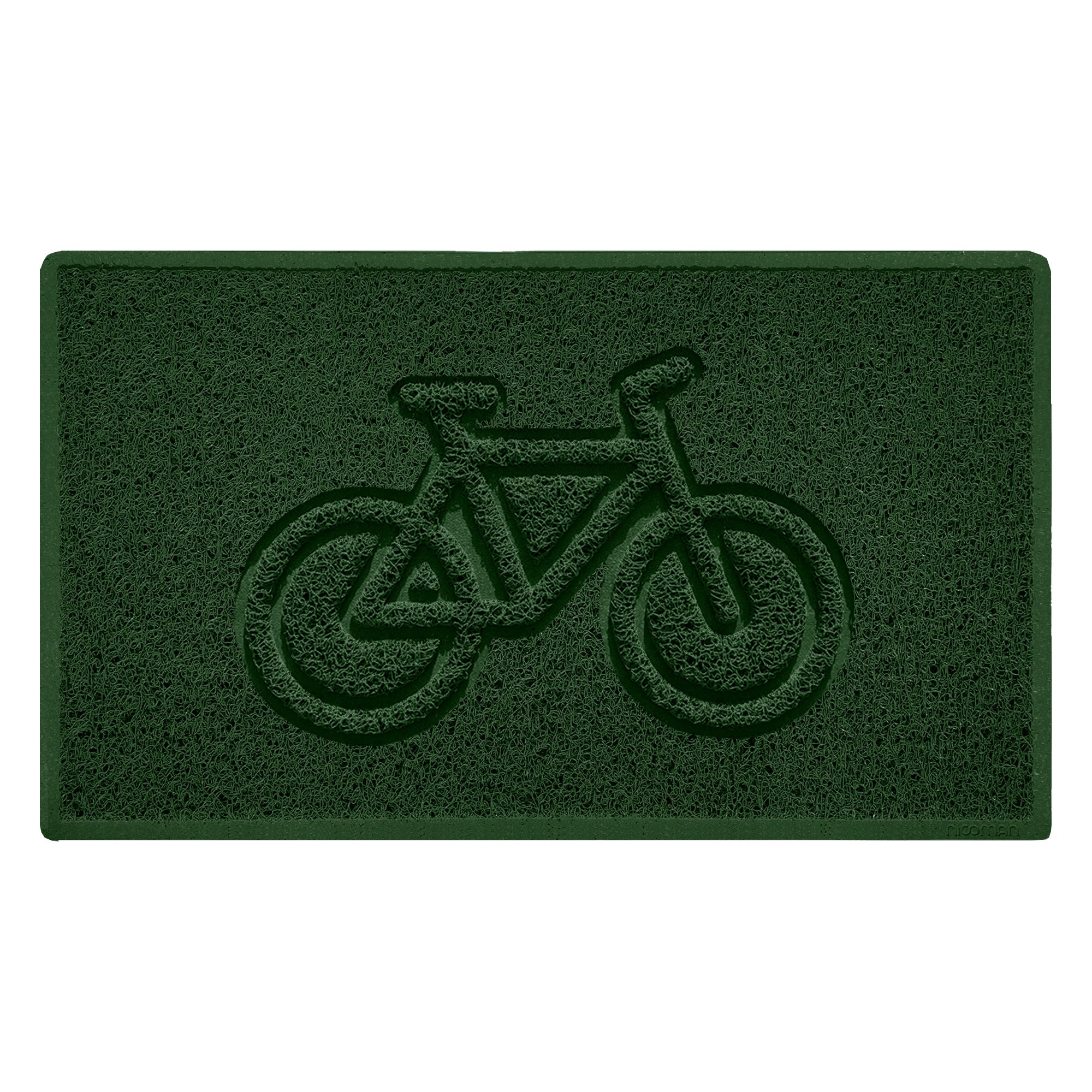 Cycle Embossed Spaghetti Doormat 75cm x 44cm Green Yes (Suitable for Indoors)