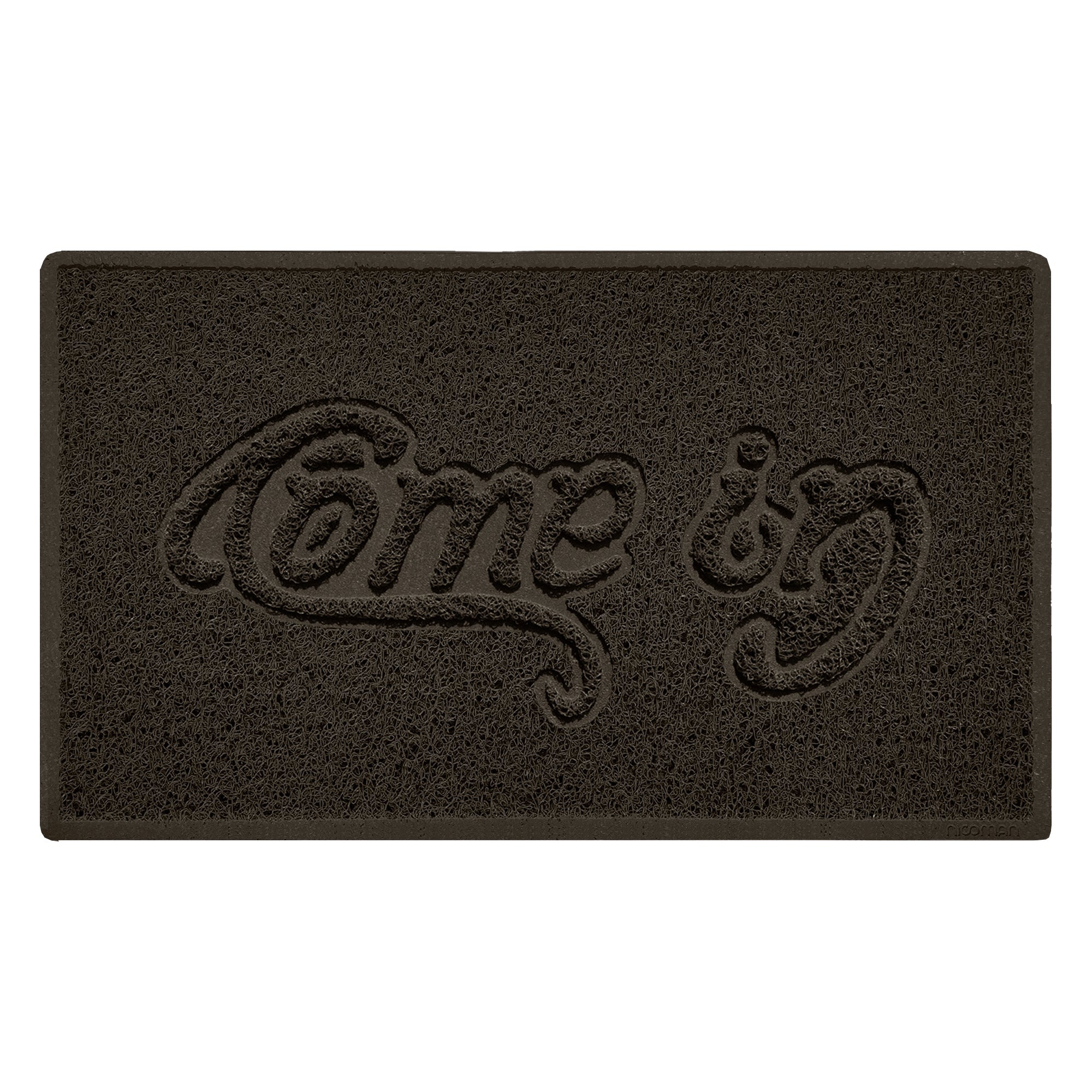 Embossed Spaghetti Outdoor Doormat - Brown 75cm x 44cm Come In