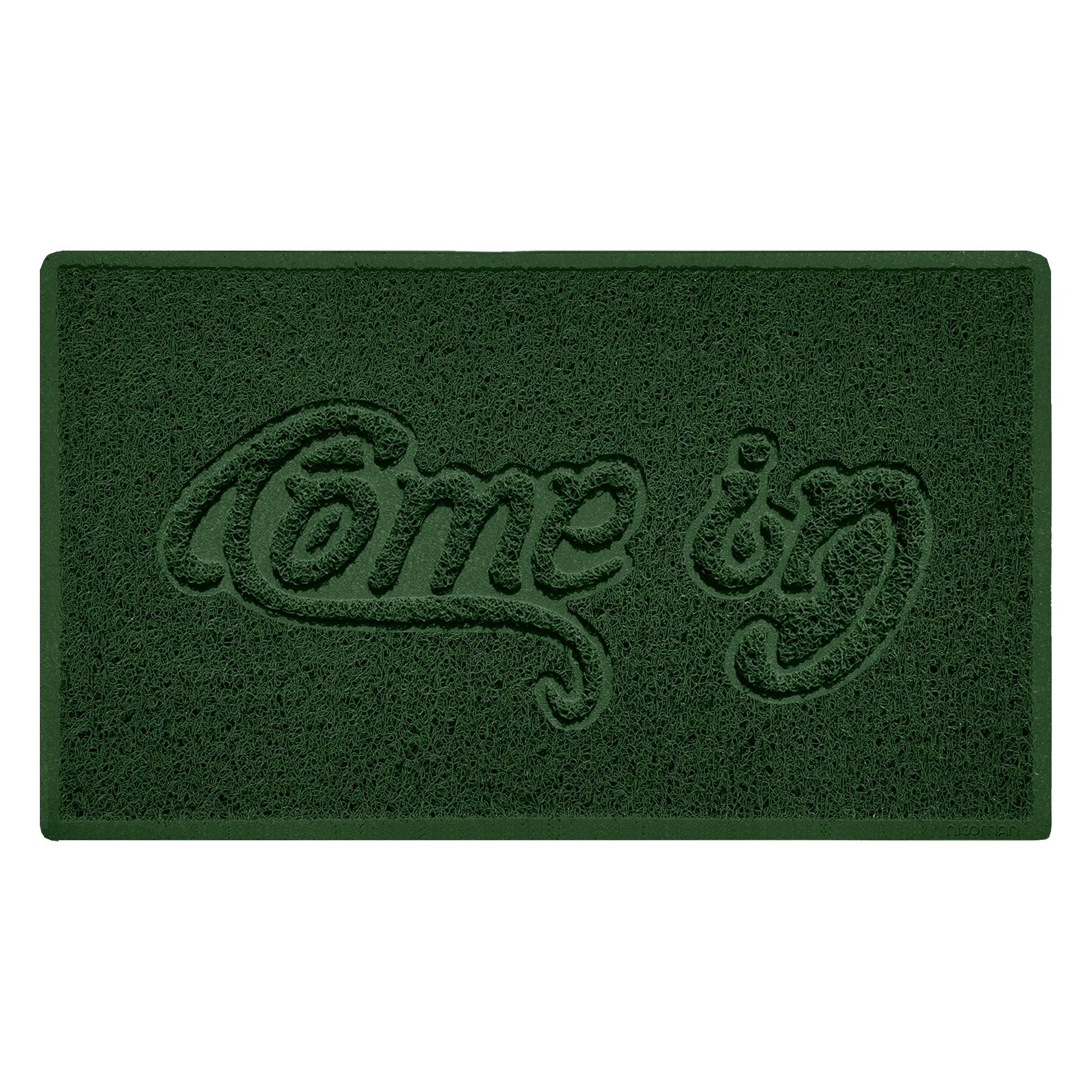 Come In Embossed Spaghetti Doormat 75cm x 44cm Green Yes (Suitable for Indoors)