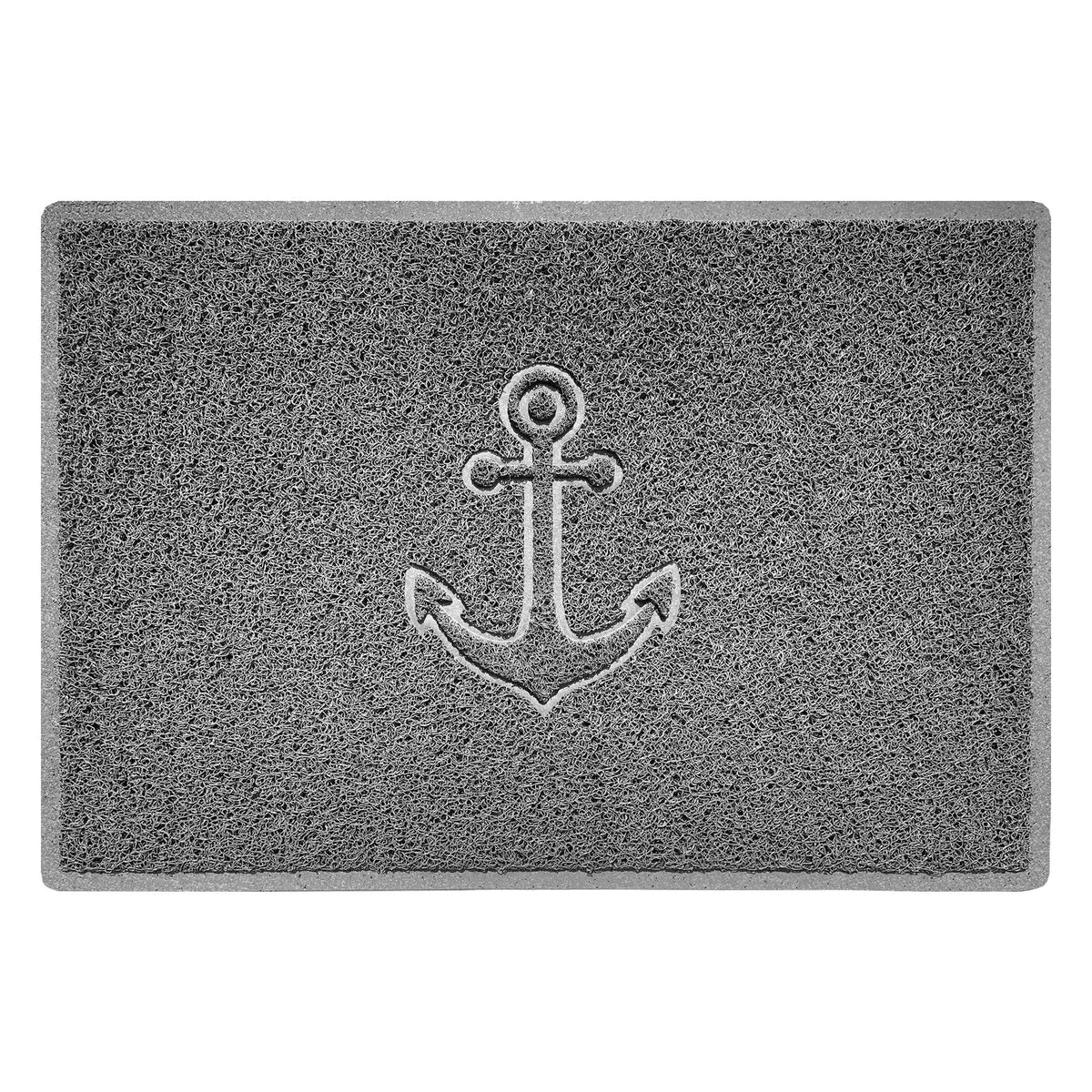 "Anchors Away" Grey Spaghetti Door Mat Grey 90cm x 60cm