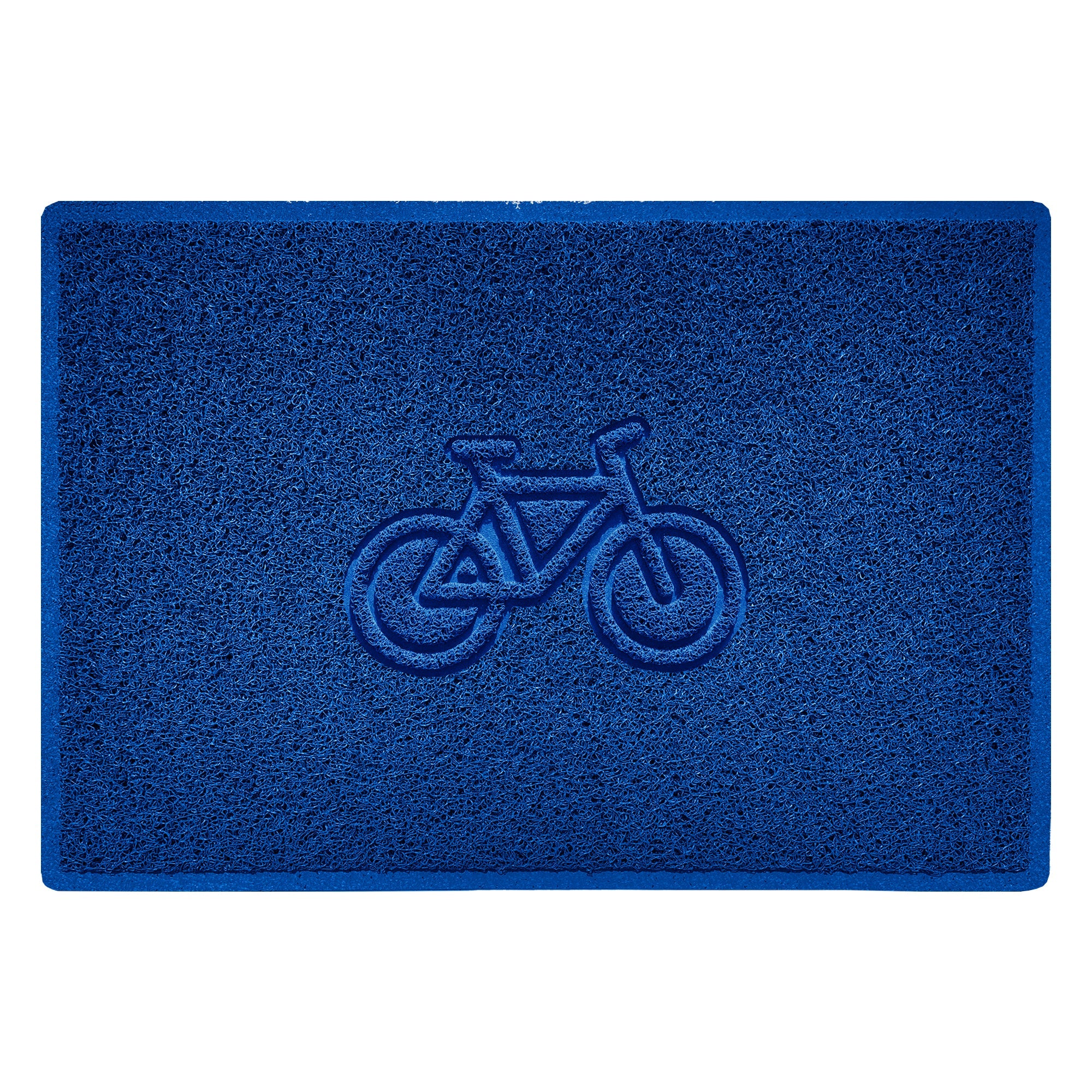 Cycle Embossed Spaghetti Doormat 90cm x 60cm Blue Yes (Suitable for Indoors)