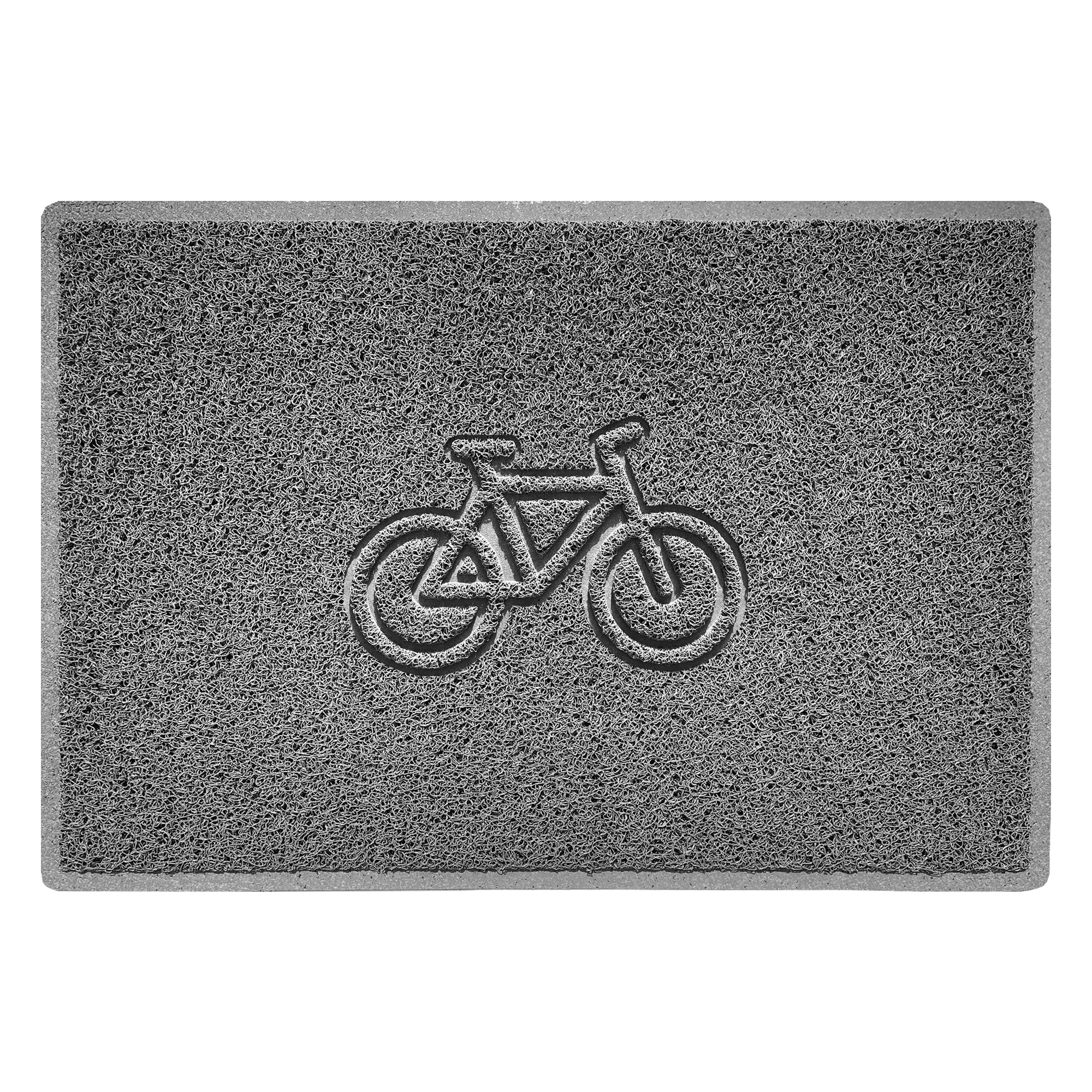 Cycle Embossed Spaghetti Doormat 90cm x 60cm Grey No (Suitable for Outdoors)