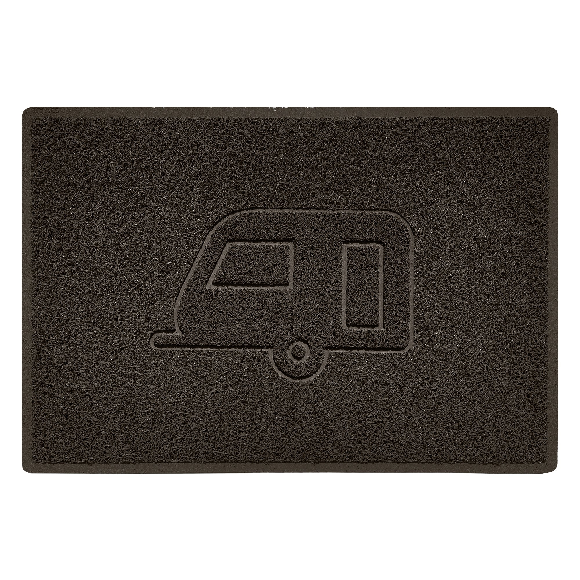 Embossed Spaghetti Outdoor Doormat - Brown 90cm x 60cm Caravan