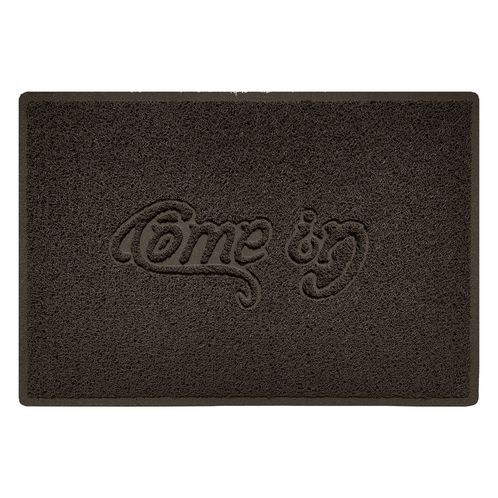Embossed Spaghetti Outdoor Doormat - Brown 90cm x 60cm Come In