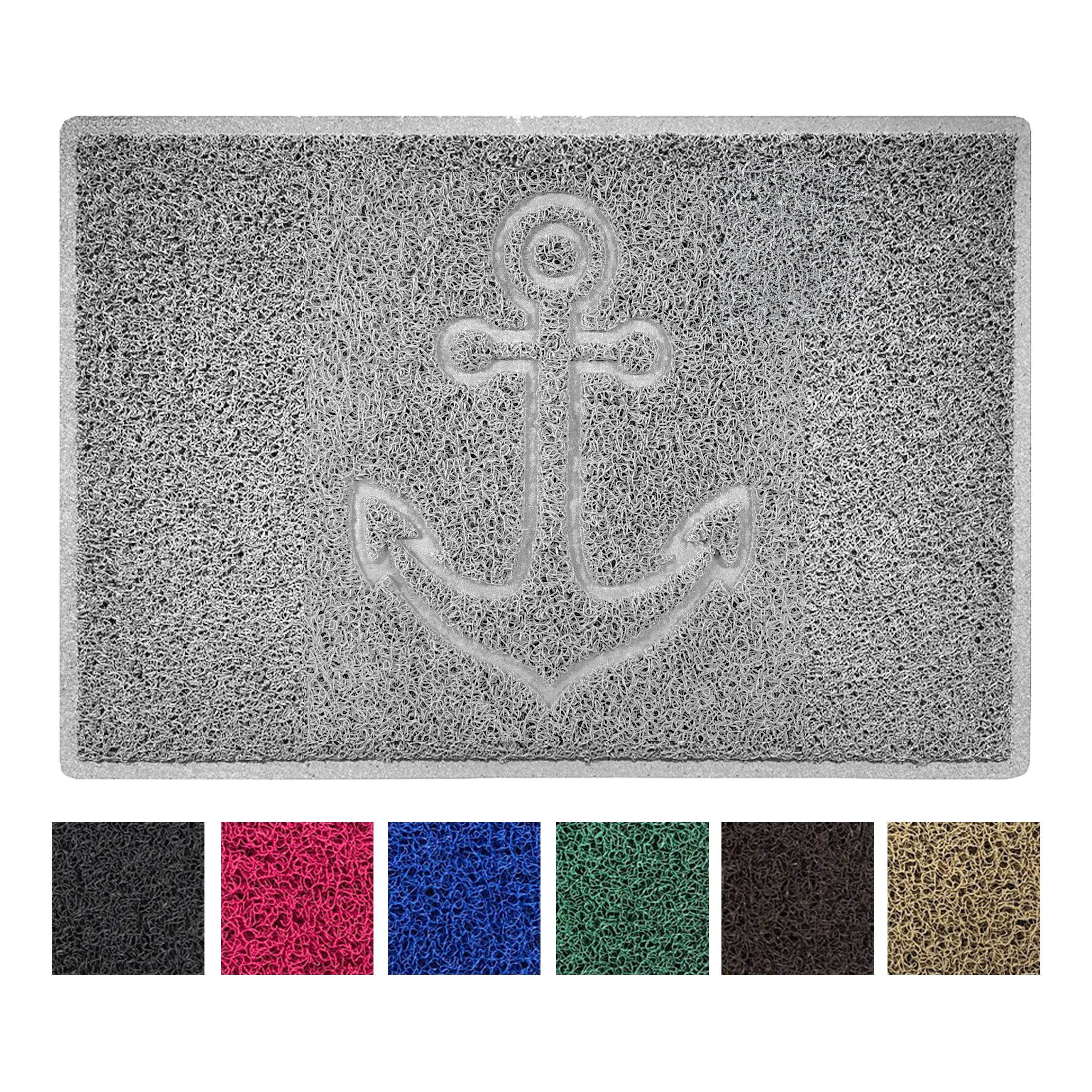 "Anchors Away" Grey Spaghetti Door Mat