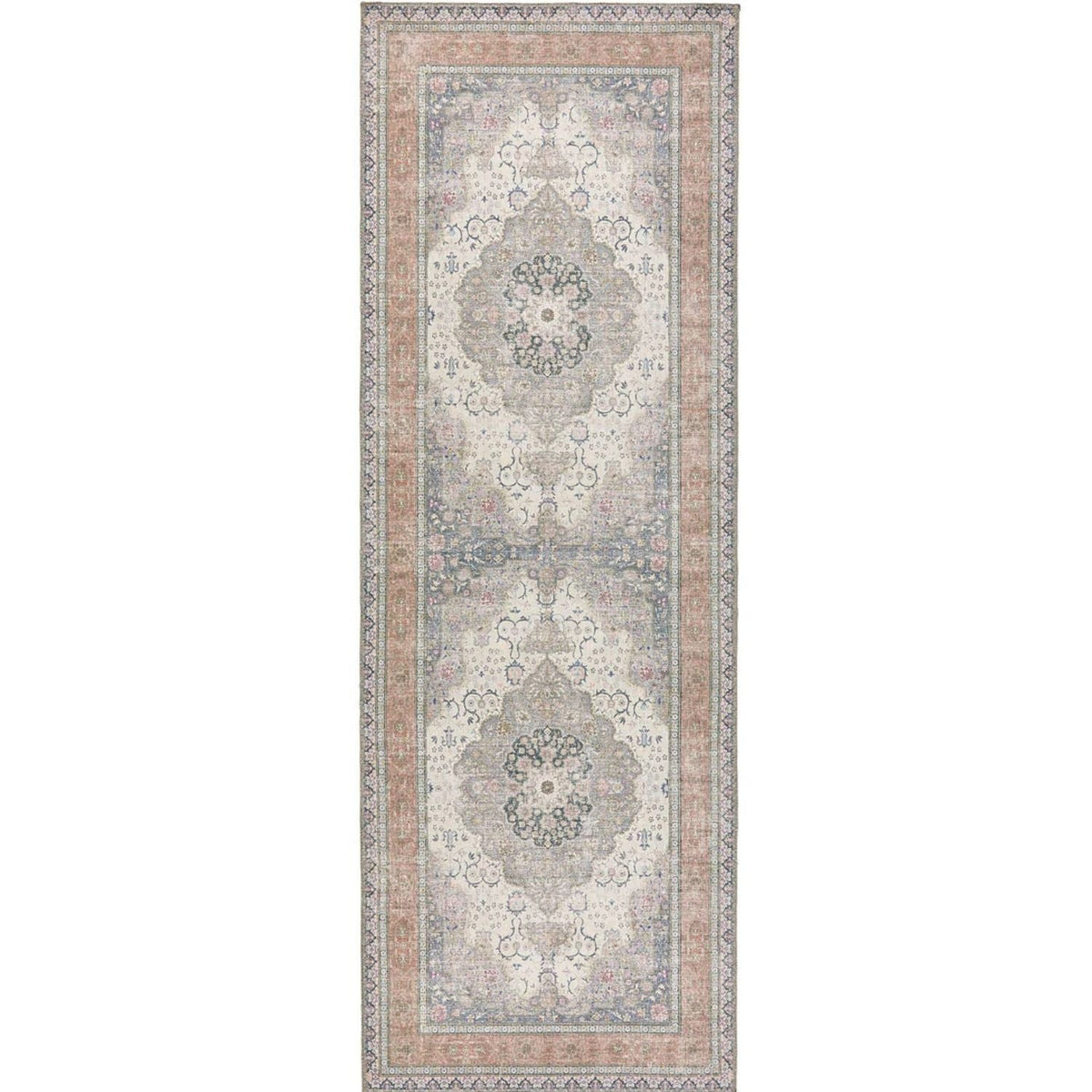 Washable Rug Eterna Medallion Design 67X200 cm