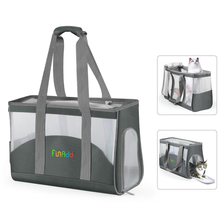 FUNADD Portable Breathable Pet Bag Outdoor Shoulder Tote Bag, Breathable Pet Bag – Durable Build, Easy to Use Breathable Pet Bag Grey