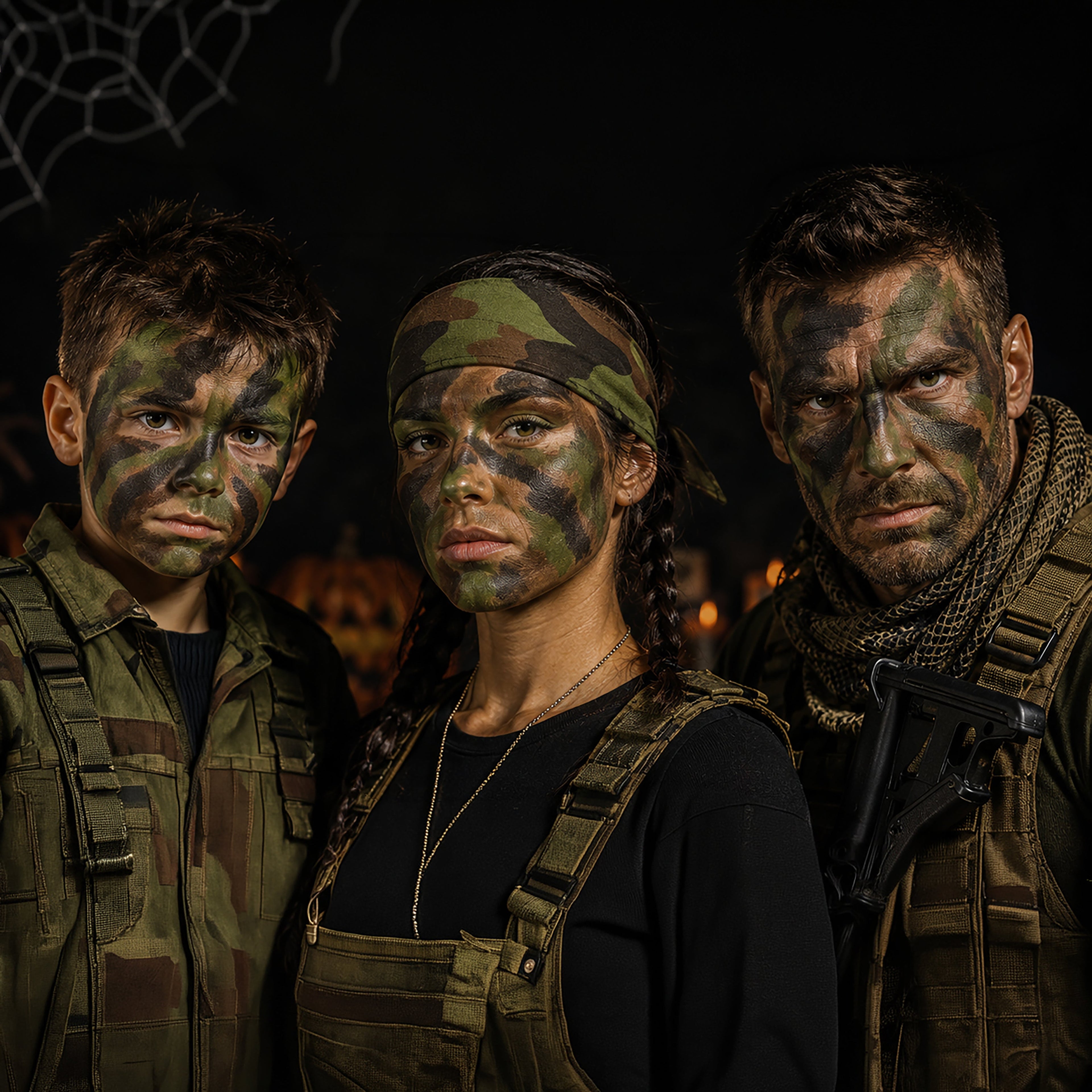 Novelty 3 Colour Camouflage Face Paint Set for Airsoft, Military, Festivals & Halloween