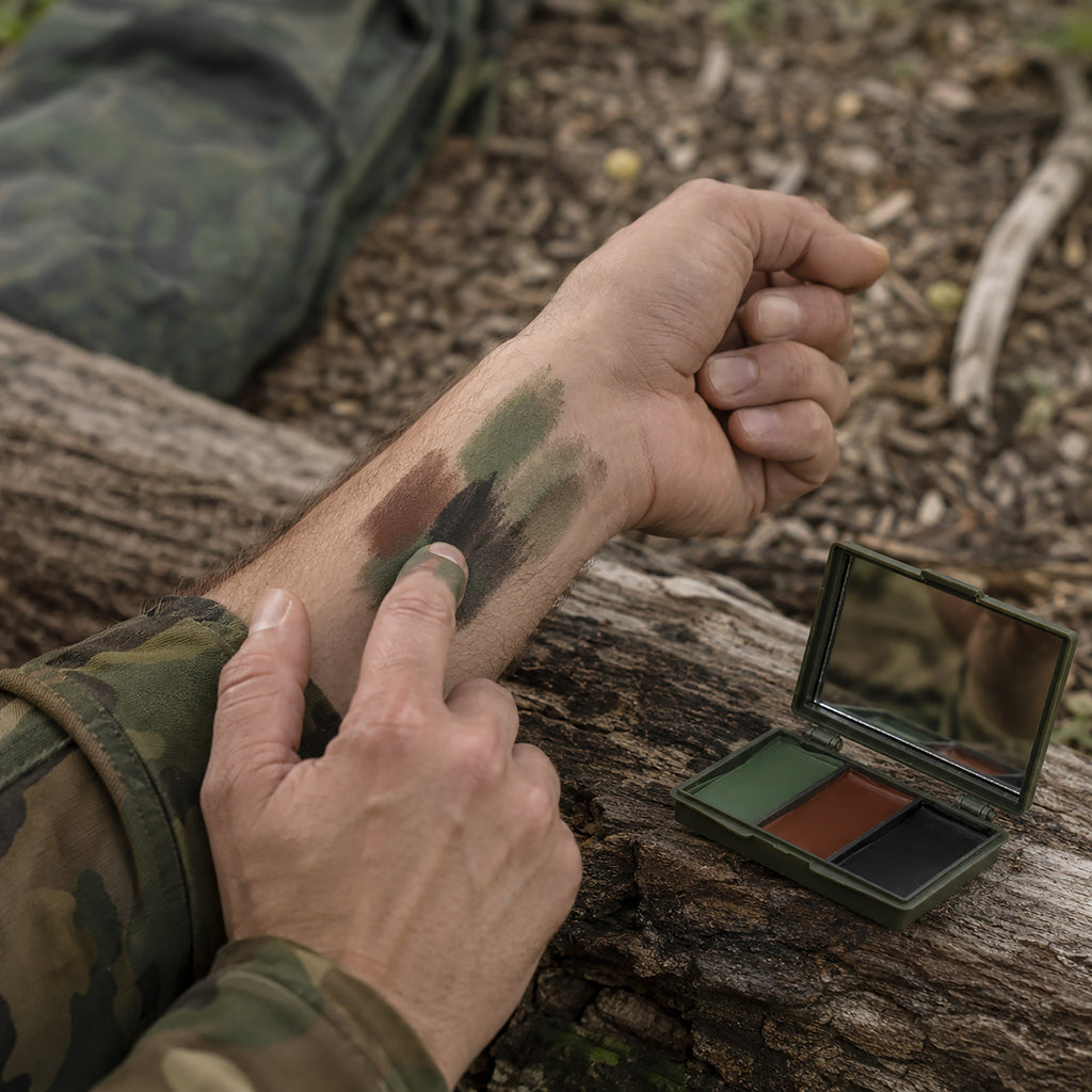 Novelty 3 Colour Camouflage Face Paint Set for Airsoft, Military, Festivals & Halloween