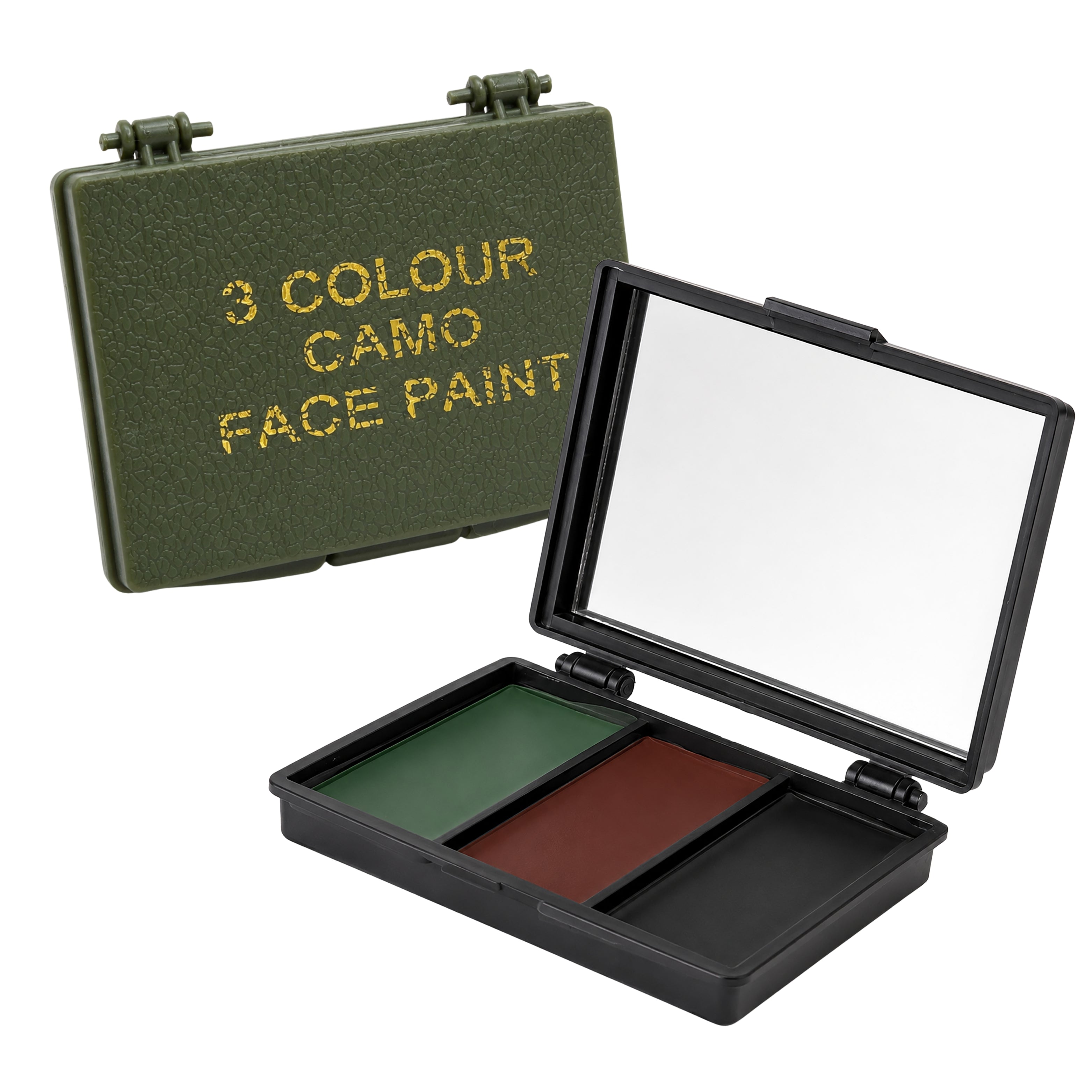 Novelty 3 Colour Camouflage Face Paint Set for Airsoft, Military, Festivals & Halloween