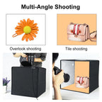 30cm Folding 3 Modes Dual Color Ring Light Photo Lighting Studio Shooting Tent Box Kit with 6 Colors PVC Backdrops, Unfold Size: 31cm x 31cm x 31cm