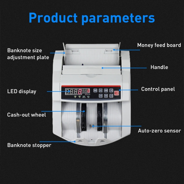 2108UV/IR 220V Multi-Currency Currency Counter, Specification: UK Plug, 220V UK Plug – Durable Build, Easy to Use