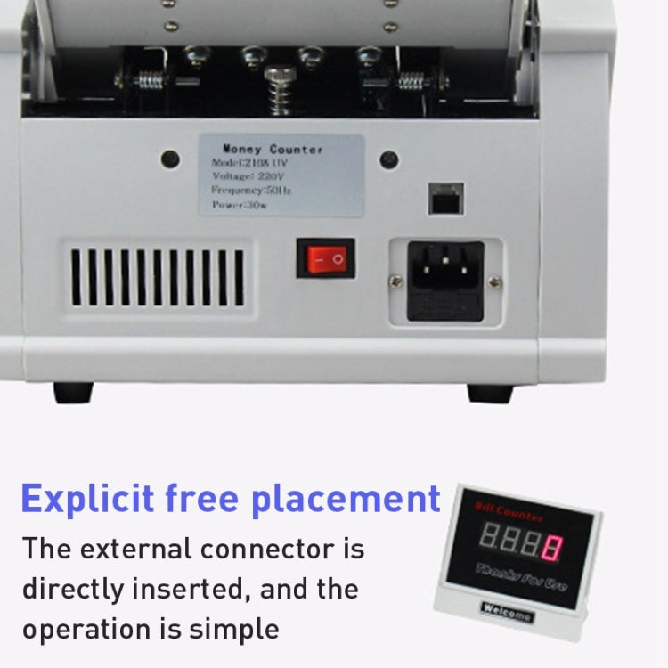 2108UV/IR 220V Multi-Currency Currency Counter, Specification: UK Plug, 220V UK Plug – Durable Build, Easy to Use