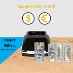 AL-130 Small Portable Money Detector for USD Euro, Specifications:EU Plug, EU Plug
