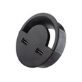 60mm Desktop Outlet USB Cable Wire Hole Cover Round Winder Holder, 60mm 60mm