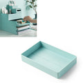 Desktop Removable Assembled Small File Storage Box, 0115-3 (Blue Green), 0115-3 (Grey White) 0115-3 (Blue Green) Blue Green