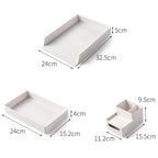 Desktop Removable Assembled Small File Storage Box, 0115-3 (Blue Green), 0115-3 (Grey White)