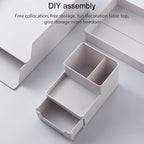 Desktop Removable Assembled Small File Storage Box, 0115-3 (Blue Green), 0115-3 (Grey White)