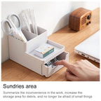 Desktop Removable Assembled Small File Storage Box, 0115-3 (Blue Green), 0115-3 (Grey White)