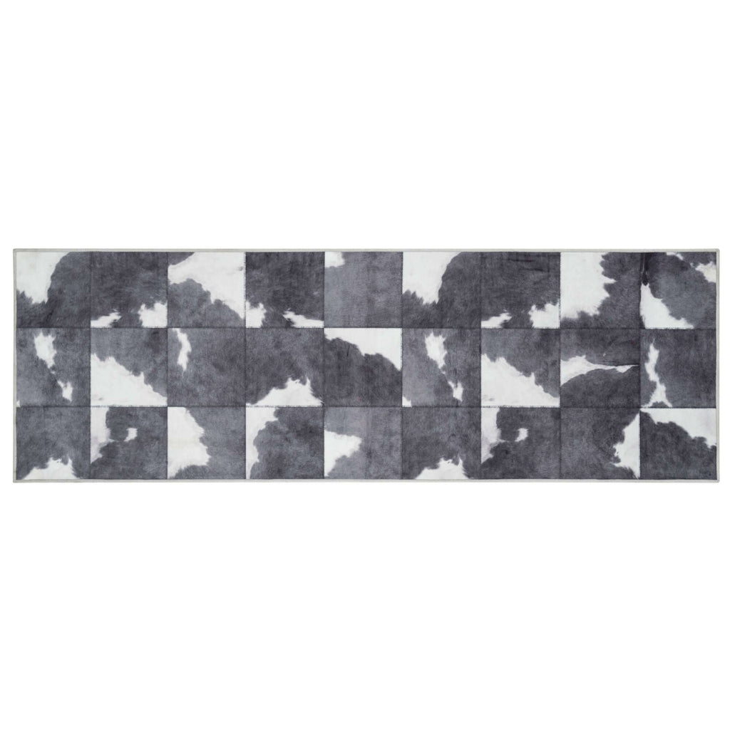 Faux Hides Rug Black and White 50X150 cm