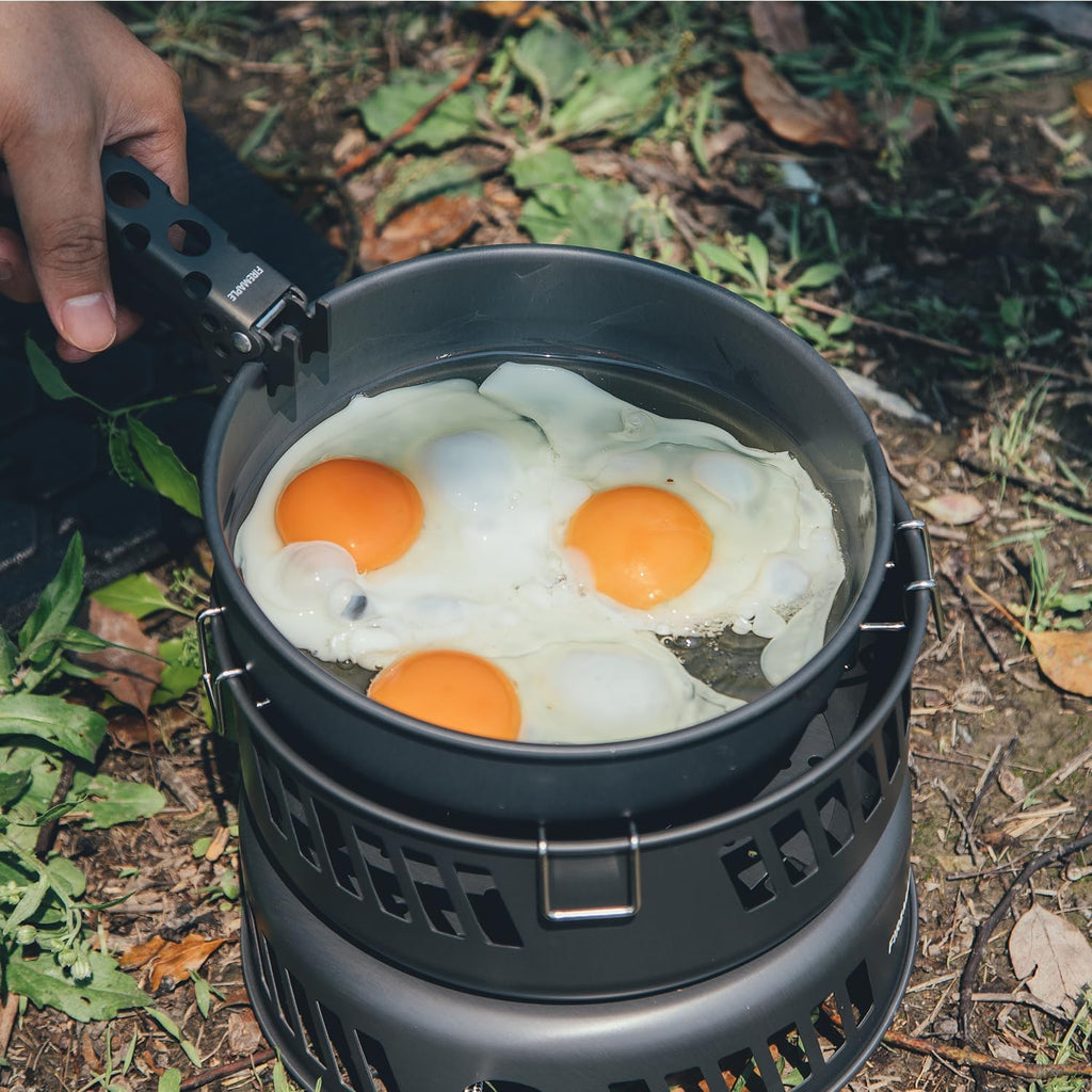 Firemaple Cooking Kit with Pans and Alcohol Burner