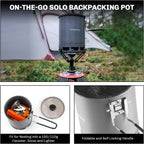 FireMaple Petrel G3 Cooking set (Ultralight) with Greenpeak stove
