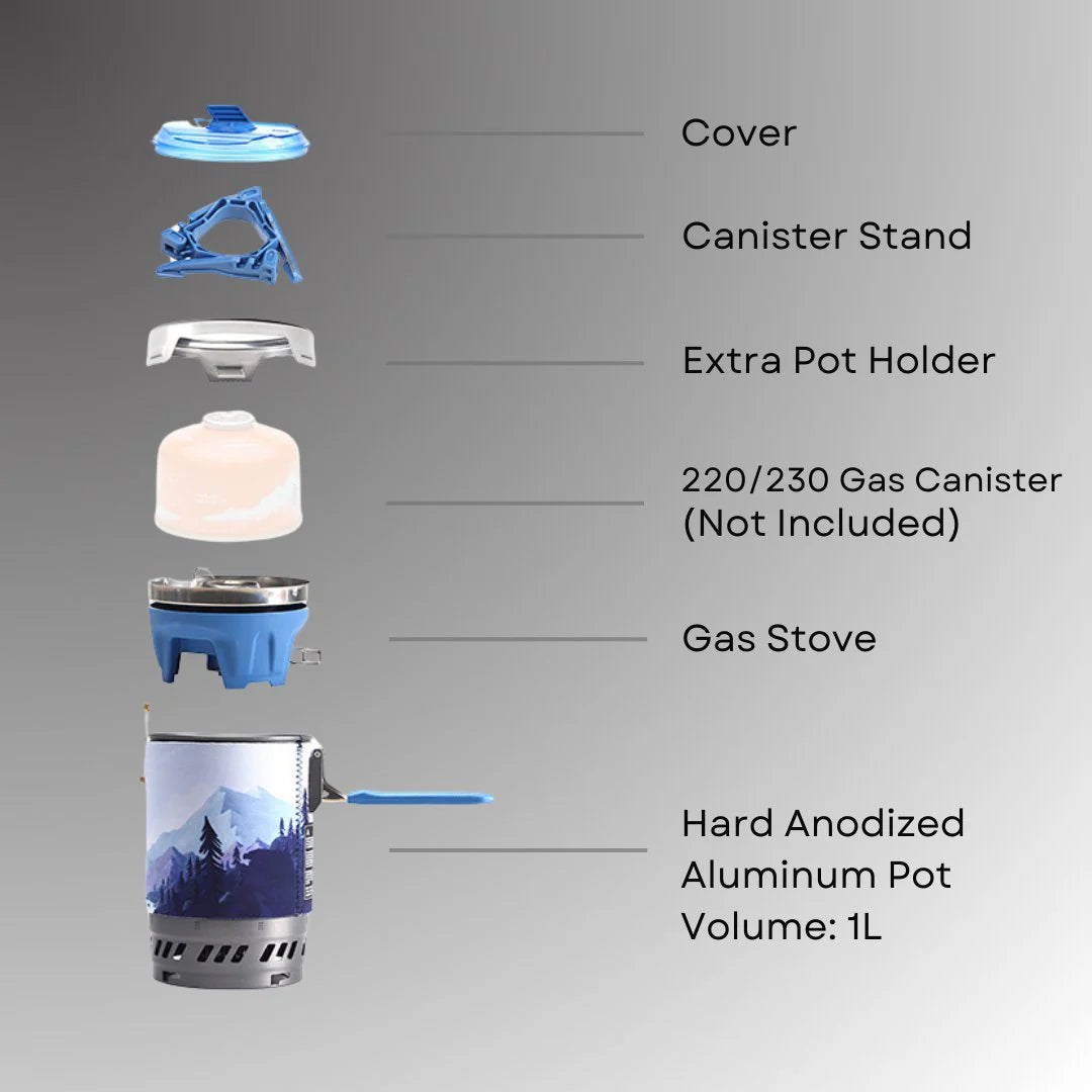 Firemaple Polaris Pressure Regulator Cooking System (Blue)