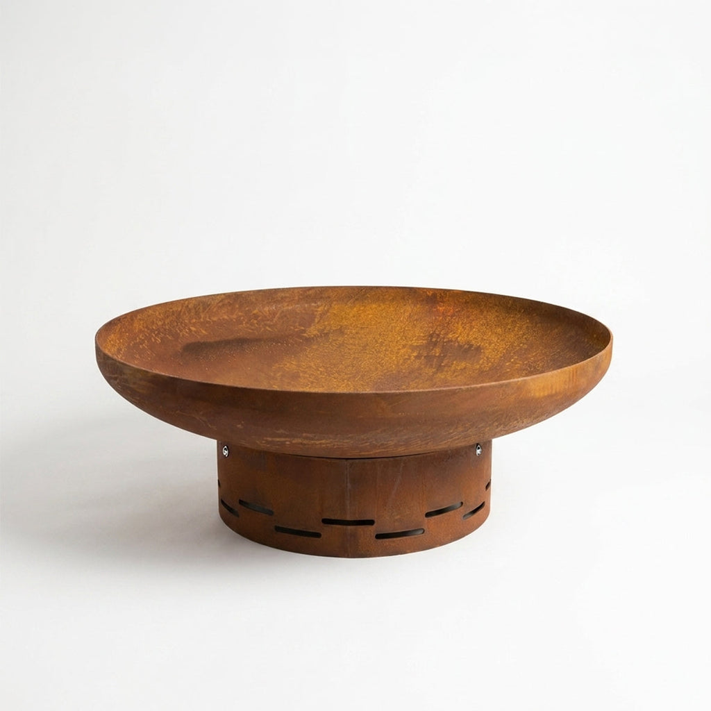 Heavy-Duty Pre-Rusted Metal Corten Steel Round Firepit 70cm
