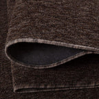 Brown Low Pile Solid Rug