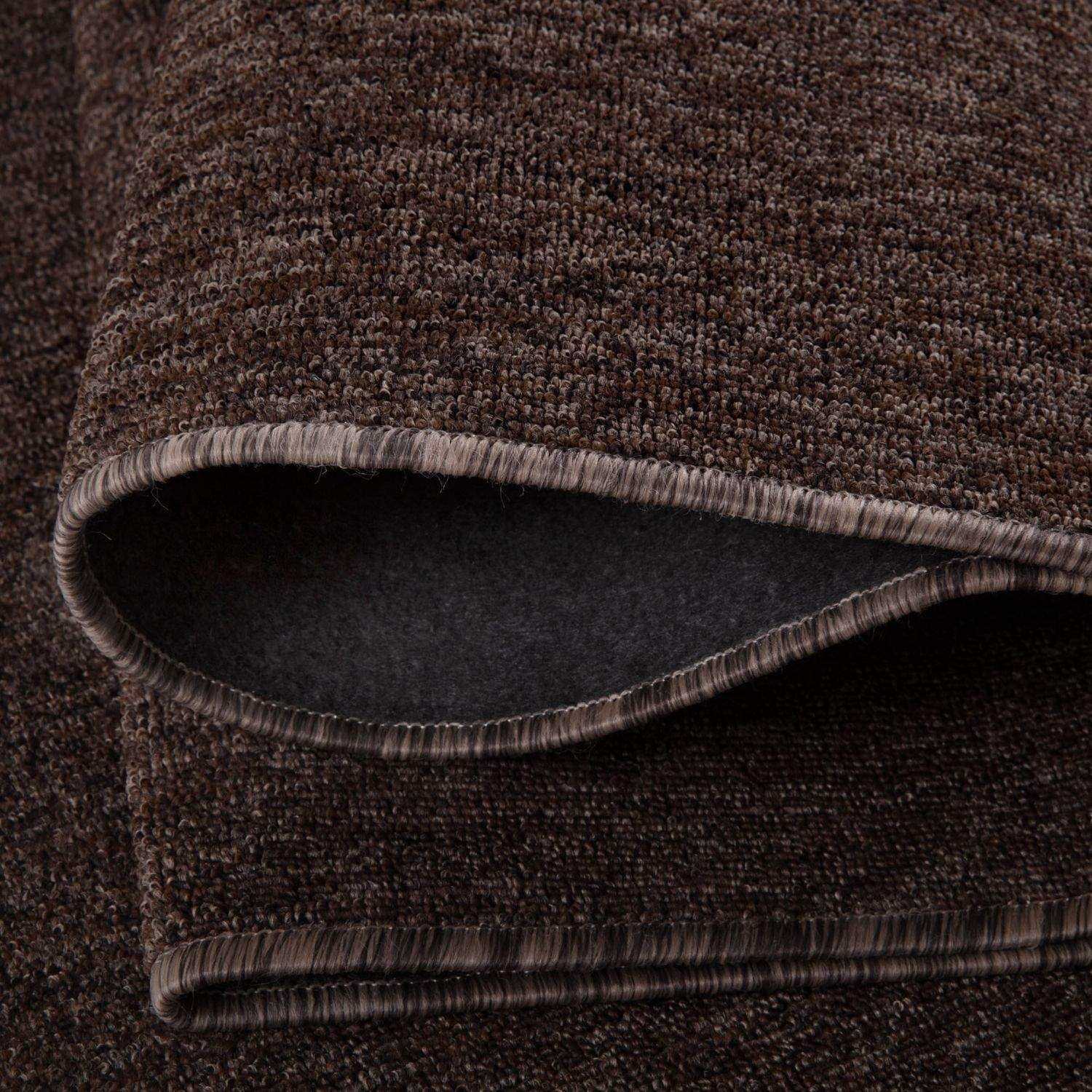 Brown Low Pile Solid Rug