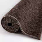 Brown Low Pile Solid Rug