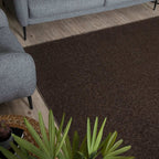 Brown Low Pile Solid Rug