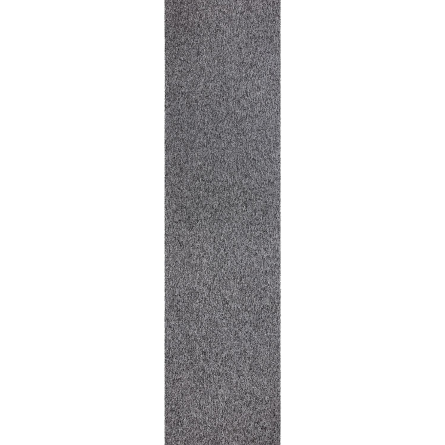 Grey Low Pile Solid Rug 80X300 cm