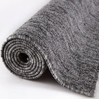 Grey Low Pile Solid Rug
