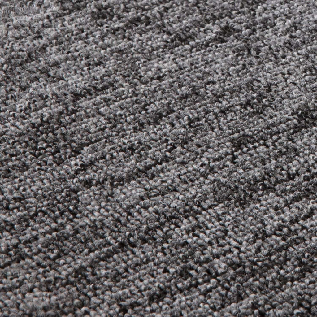 Grey Low Pile Solid Rug