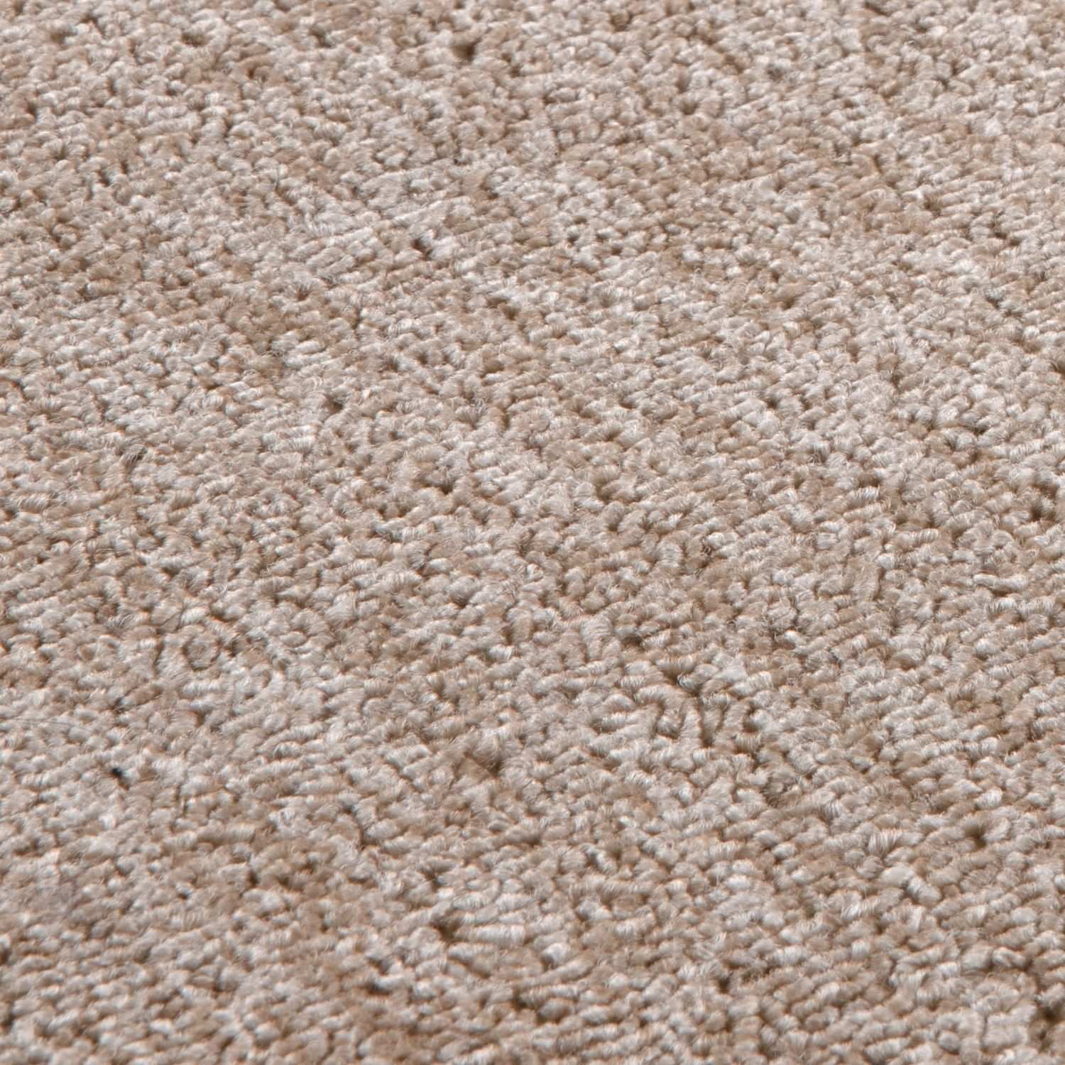 Beige Low Pile Solid Rug