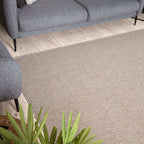 Beige Low Pile Solid Rug