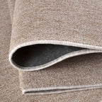 Beige Low Pile Solid Rug