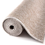 Beige Low Pile Solid Rug